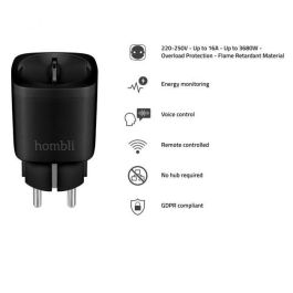 Hombli Enchufe Inteligente WiFi EU Negro - Pack Promocional 2+1