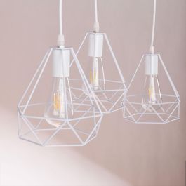 SKD-P80017 Lámpara Colgante Indaiatuba de Metal y Madera Estilo Nórdico Casquillo E27