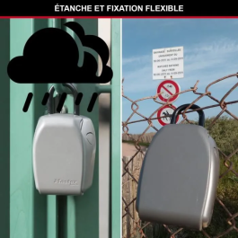 Master Lock Caja de Llave Segura Talla L Seguridad Reforzada Combinación Programable 4 Dígitos Resistente a la Intemperie Gris