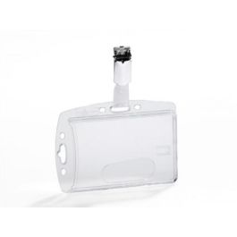 Durable 8005-19 Identificadores Rígidos con Pinza para Tarjetas 54x85mm, 25 Piezas