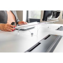 BakkerElkhuizen Q-doc 515 Soporte para Documentos Transparente Ajustable en Altura 10kg Acrílico Plástico Acero