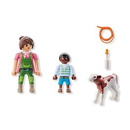 Playmobil - Granjera Con Ternero Playmobil - Granjera Con Ternero