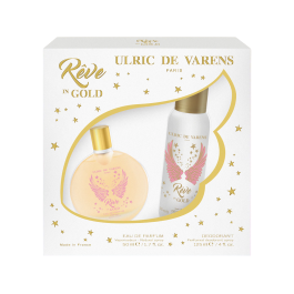 Set Ulric De Varens: Reve In Gold, Eau De Parfum, For Women, 50 ml + Reve In Gold, Deodorant Spray, For Women, 125 ml Precio: 17.95000031. SKU: B1DAXEC9BB