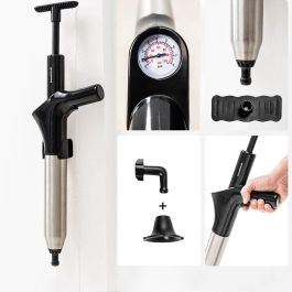 Desatascador de Aire Comprimido de Alta Presión con Accesorios y Manómetro 5 en 1 Jetpro InnovaGoods