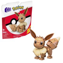 Mega Construx Hdl84 - Conjunto de Construcción Coleccionable Pokémon Eevee, Figura Armable con 228 Piezas y 10cm Altura para Niños +7 Años