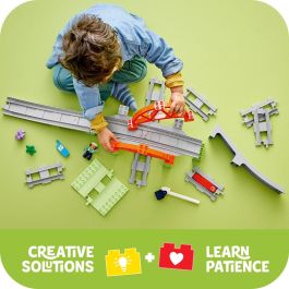 Lego DUPLO 10426 Set de Expansión My Town: Vías de Tren y Puente para Aprendizaje Temprano