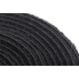 Digitus Cinta Autoadhesiva de Poliamida Negra/Roja 25mm x 5m Gancho y Bucle - Soporta hasta 160°C