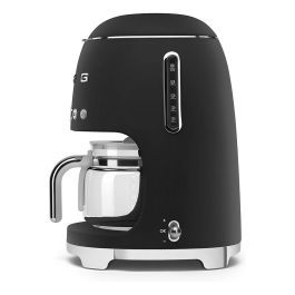 Smeg DCF02BLMEU Cafetera de filtro estilo años 50, Negro, 1.4L, 10 tazas, 1050W