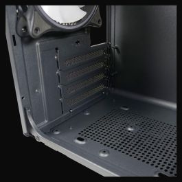 LC-Power LC-716MB-ON Micro Torre PC Negra para Gaming, micro ATX/Mini-ITX, Vidrio Templado, Ventana, Iluminación RGB