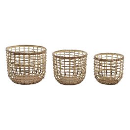DKD Home Decor Cesta Urban 39x39x32 cm Set 3 Piezas Fibra de Maíz Marrón Precio: 34.89000031. SKU: B1G5RZEER4