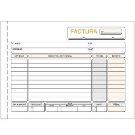 Talonario de Facturas 21 x 15 cm (10 Unidades) Talonario de Facturas 21 x 15 cm (10 Unidades) Precio: 25.4999998. SKU: B12FCXN7B6