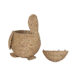 DKD Home Decor Cesta Kids Natural 38 x 47 x 44 cm, 2 Unidades, Jacinto de Agua, Metal