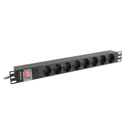 LANBERG PDU-08F-0200-BK Unidad de Distribución de Energía (PDU) con 8 Salidas AC Tipo F, 1U, Negro Precio: 23.89000042. SKU: S5613647