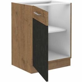 Mueble bajo ROCK - Melamina con decoración roble lancelot y gris matera - 1 puerta - L60 x H82 cm Precio: 139.69000001. SKU: B13DVEDH2A