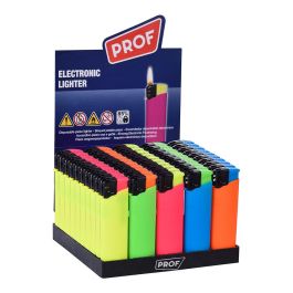 Prof Encendedor Electrónico Rubber Touch Colores Surtidos euro/u