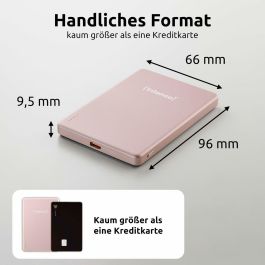 Intenso MW5000 Powerbank MagSafe Magnético Rosado 5000mAh Carga Inalámbrica USB-C para iPhone