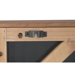 DKD Home Decor Cuadro Moderno Abstracto de Madera Reciclada Pino Blanco Marrón 62x4x82 cm (2 Unidades)