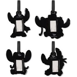 PEERS HARDY Set 4 Etiquetas de Equipaje Angel & Stitch Disney Silicona Alta Calidad