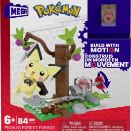 Mega Construx HPB59 Pokémon Pikachu en el Bosque - Juego de Construcción Cinético con Zubat Volador para +7 años
