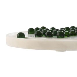 DKD Home Decor Juego Moderno Blanco Piedra Cristal 25 x 2 x 25 cm