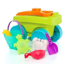 Carro playa con asa plegable y zona para construir. incluye accesorios de playa. incluye 6 piezas. Carro playa con asa plegable y zona para construir. incluye accesorios de playa. incluye 6 piezas.