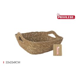 Inde Cesta Cónica de Mimbre Cuadrada con Asa 22 cm x 22 cm x 8 cm (12 Unidades) Precio: 27.50000033. SKU: B1FQCBJJGV