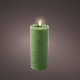 Lumineo Vela LED de Cera Verde con Acabado Rústico, Efecto Llama Cálida, Ø7 x 19 cm Precio: 5.50000055. SKU: B1H9NNBBSF