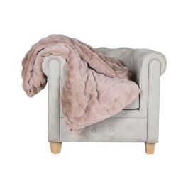 Manta Urban DKD Home Decor Rosa Palo 240 x 1 x 220 cm