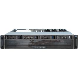 Inter-Tech 2U-2404S Rack Servidor 2U, Montaje en Rack para Placas Base micro ATX/Mini-ITX, Negro/Plata