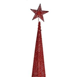 Árbol de Navidad Torre Rojo Metal Plástico 42 x 218 x 42 cm (3 Unidades)