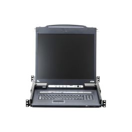 Aten CL5708I Consola KVM Switch LCD 17" Integrado Slideaway Acceso Local y Remoto IP para 8 Ordenadores Rack 1U PS/2 USB