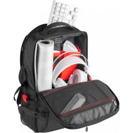 GENESIS Pallad 410 Mochila para Portátil 15.6" Universal, Impermeable, Poliéster 1680D, Senderismo Urbano Negro