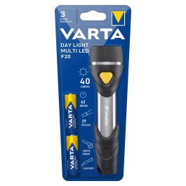 Varta 16632101421 F20 Linterna 9 LEDs 40 Lúmenes 2xAA Uso Diario Aluminio Caucho