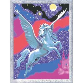 CreArt Kids Pegaso Brillante de 18 x 24 cm, Kit de pintura por números, Arte por números, Edades 7+, 25830, Ravensburger CreArt Kids Pegaso Brillante de 18 x 24 cm, Kit de pintura por números, Arte por números, Edades 7+, 25830, Ravensburger