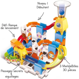 VTECH Marble Rush Juego de Descubrimiento XS100 Circuito Canicas 4+ Años Idioma Francés