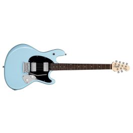 Sterling Guitarra Eléctrica StingRay SR30 HH M/R Tremolo Daphne Blue Inspirada Music Man Años 70 Clavijeros 4+2