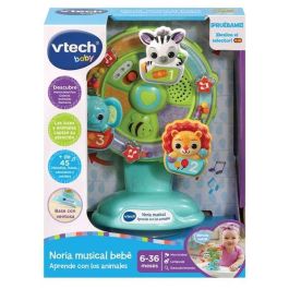 V-Tech Noria Musical Aprende Con Los Animales 80-165967 para Bebés Interactiva con Luces y Sonidos