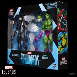 Hasbro Marvel Legends Series Blister 2 Figuras Black Bolt & Triton Inhumanos Articuladas 15cm con Accesorios Oficiales