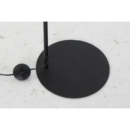 DKD Home Decor Lámpara de Pie Sorine Urban Negra y Marrón de Metal y Ratán con Acabado Natural E27 50W 160 cm Alto