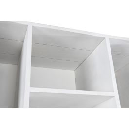 DKD Home Decor Estantería Moderna Blanca de Madera Mango y Metal con 2 Puertas y 6 Estantes Hecha a Mano 90x40x180 cm