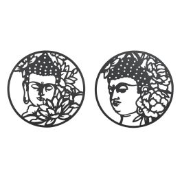 Decoracion Pared Oriental DKD Home Decor Negro 1 x 100 x 100 cm (2 Unidades) Precio: 87.89000044. SKU: S3043057