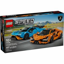 LEGO 77238 Speed Champions Lamborghini Revuelto y Huracán STO, Coche de Juguete, Set de Construcción 607 Piezas, 10+ Años