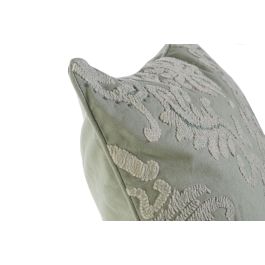 DKD Home Decor Funda Cojín Decorativa Verde Menta de Poliéster 50 x 50 cm con Cierre de Cremallera
