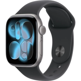 Apple Watch S11 Aluminium Cellular 42mm Gris Espacial con correa deportiva negra Talla S/M Precio: 604.89000011. SKU: B17ATMLWZN