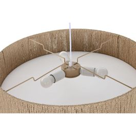 DKD Home Decor Lámpara Techo Plafón Urban Marrón, de Cuerda, 62x62x15 cm, Bombilla E27 Máx. 50W