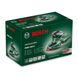 Bosch Lijadora Múltiple PSM 160 A - Potente Todoterreno 160W para Lijar y Pulir en Lugares de Difícil Acceso con Microfiltro