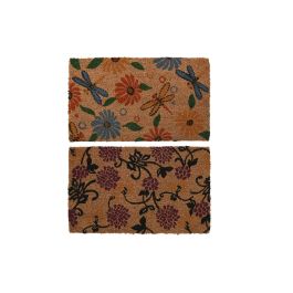 Felpudo Terraza Y Jardin DKD Home Decor Marron Multicolor 45 x 2.3 x 75 cm (6 Unidades)