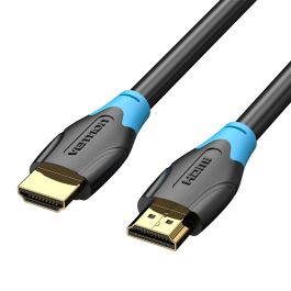Vention AACBI Cable HDMI 2.0 4K Ultra HD 3 Metros Macho a Macho con Conectores Chapados en Oro y Cubierta Trenzada de Nylon Negro