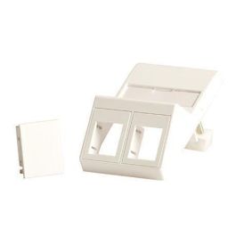 Lanview Placa de Pared Angular para 2 x Keystones, Compatible con Salida LK FUGA 50x75 mm