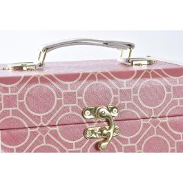 DKD Home Decor Sixties Caja Decorativa Naranja Blanco 18 x 19 x 24 cm Set de 2